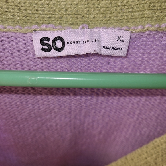 Color blocked short sleeve cardigan - Picture 3 of 4